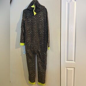 Brown and Yellow Patterned boys soft fleece Onesie